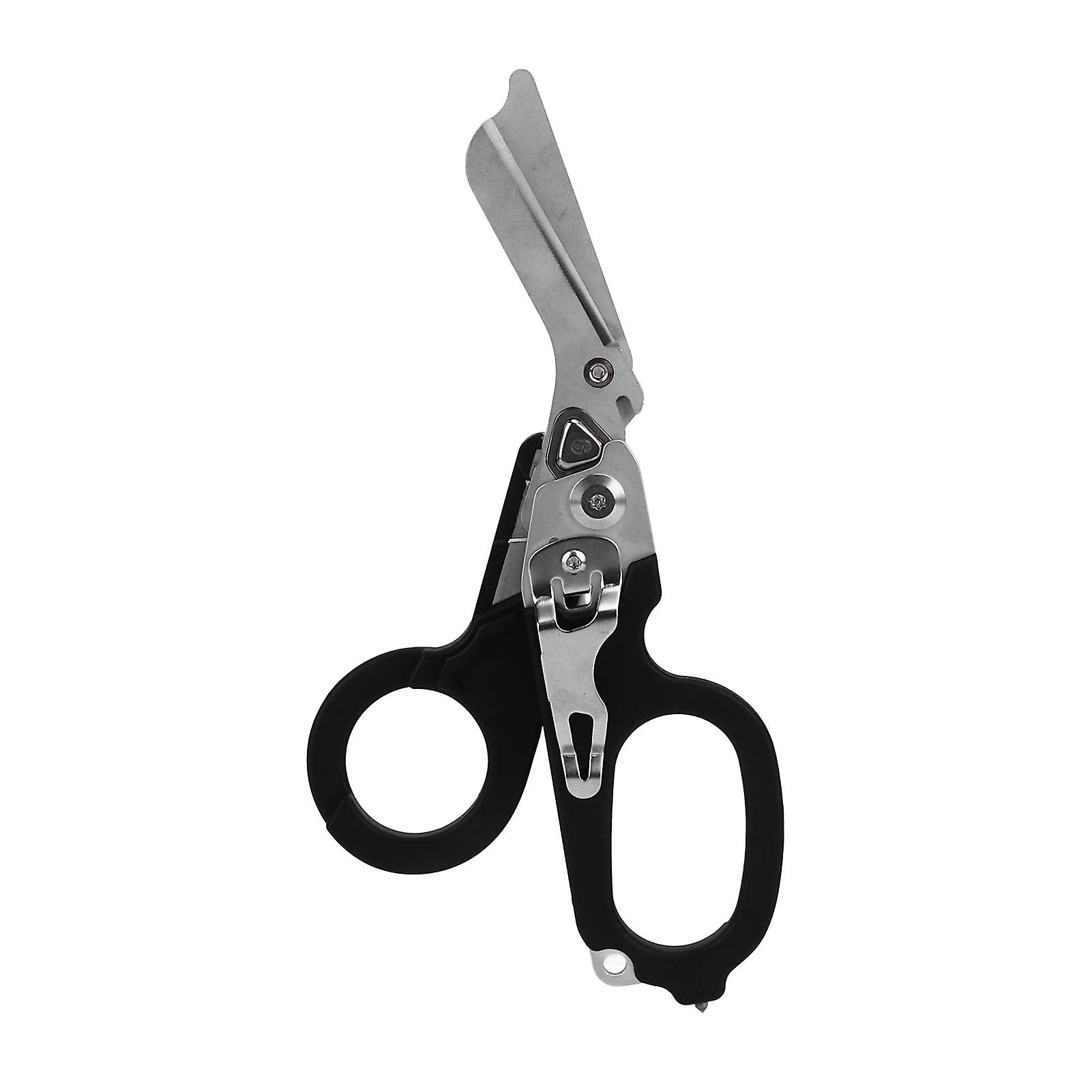 Multifunctional Scissors with Strap Cutter and Glass Breaker מספרים דוגמאת לדרמן 