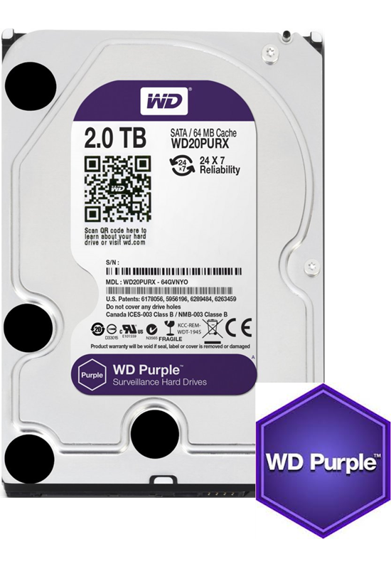 דיסק קשיח Western Digital WD Purple Surveillance WD22PURZ 2TB